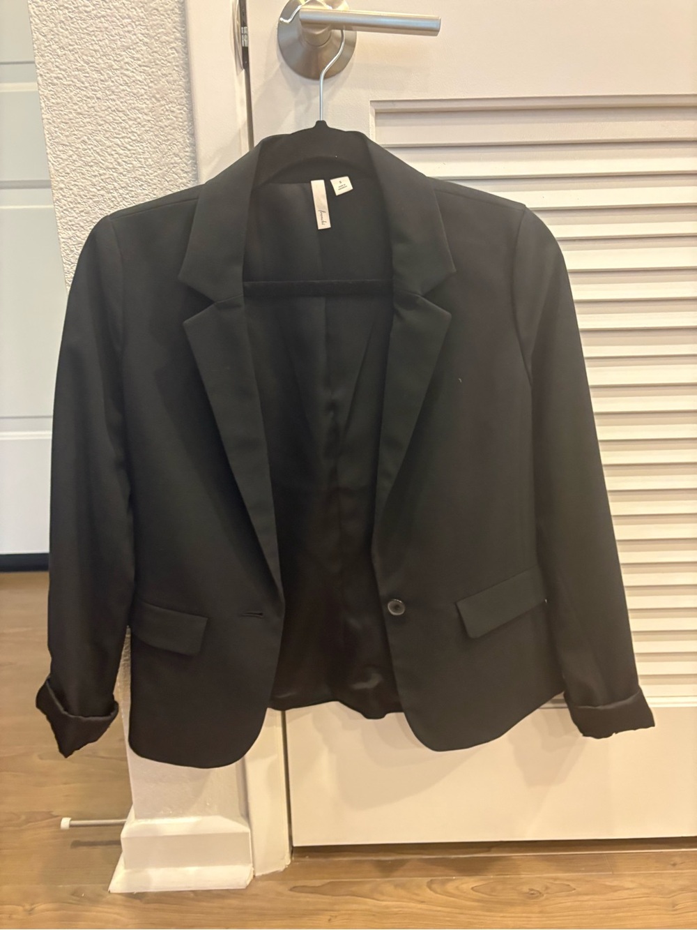 Frenchi Black Single-Button Blazer